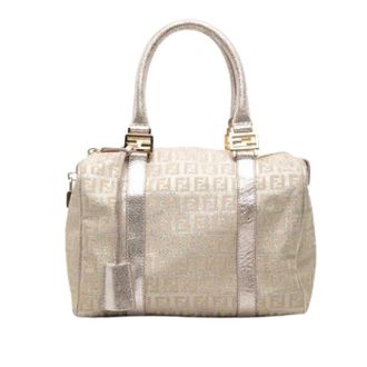 Fendi Pre-owned Boston Bag - Dames - Vintage Handtas - Beige - ONE Size - Leer - Vintage