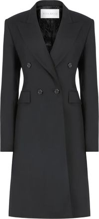Nina Ricci Cappotto doppiopetto in gabardine - Nero