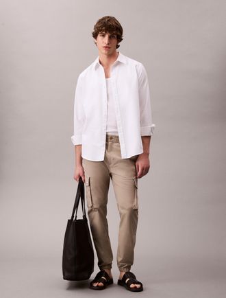 Calvin Klein Jeans Cargohose CALVIN KLEIN JEANS PLL ON SKNNY CRG RPS, Herren, Gr. XXL, N-Gr, gr&uuml;n (vintage khaki), Web, Obermaterial: 58% Baumwolle, 39% Polyester, 3% El