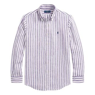 Polo Ralph Lauren Casual Shirts, male, Multicolor, XL, Elegant Multicolour Linen Long Sleeve Shirt