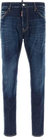 Dsquared2 Distressed Wash Denim Jeans - Heren - Slim Fit Jeans - Blauw - 3XL - Denim - Jeans