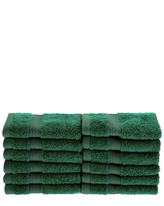 Superior Rayon From Bamboo Blend Solid 12Pc Face Towel Set