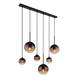Globo Lighting L&aacute;mpara Colgante - Hallie - Negro - Vidrio Vidrio Ahumado - Globo