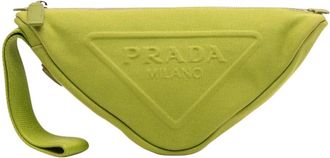 Prada Pre-owned Triangle Pouch - - Pre-owned - Donna - Verde - ONE SIZE