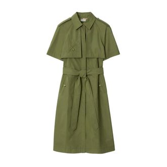 Burberry Dames, Jurken, Groen, Maat: 2XS Katoen