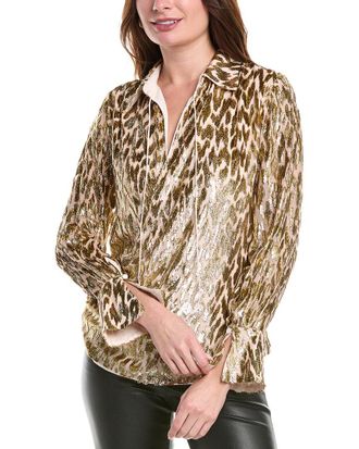 SIMKHAI Simkhai Luella Silk-Blend Top