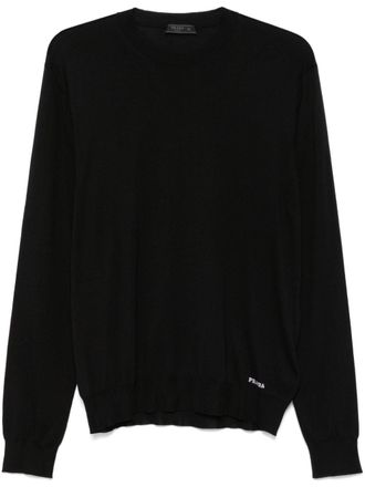 Prada recycled-silk sweater - men - Recycled Silk - 48 - Black