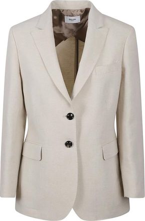Saulina Milano Blazer - Dames - Blazers - Beige - M - Katoen - Jassen