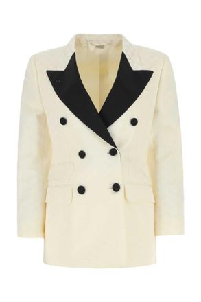 Gucci Off White Block Peaked Lapel Jacket