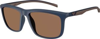 Emporio Armani Ea 4278U Zonnebril - Heren - Zonnebrillen - Blauw - 57 MM - Accessoires