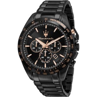 Maserati R8873612048 Traguardo herenhorloge met zwarte wijzerplaat