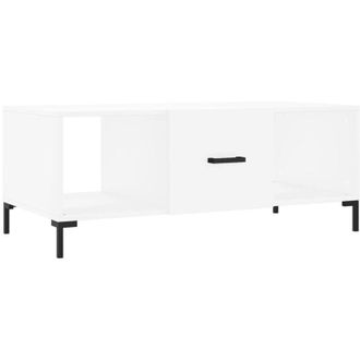 vidaXL Vidaxl - Mesa De Centro Madera Contrachapada Blanco 102x50x40 Cm