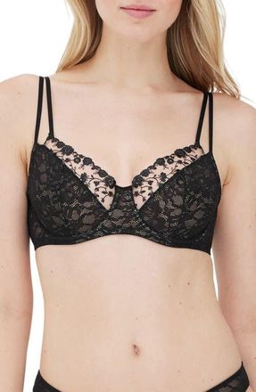 Skarlett Blue Paradise Underwire Bra in Black Como at Nordstrom, Size 34Ddd