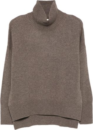 Lisa Yang Brown High-neck Sweater