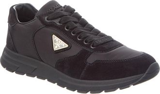 Prada Nylon & Suede Sneaker