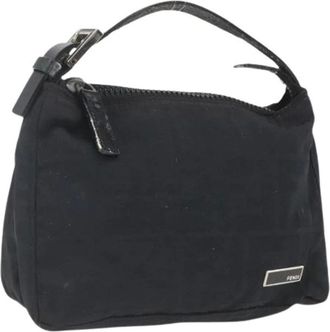 Fendi Pre-owned Mini Bags, female, Black, Size: ONE SIZE Pre-owned Zucca Canvas Mini Hand Bag