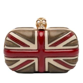 Alexander McQueen Pre-owned Clutches, female, Multicolor, Size: ONE SIZE Pre-owned Crystal Skull Clutch