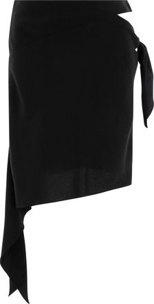 Courr&egrave;ges Womens Knot Skirt - Black - Size EU 38 (Womens)