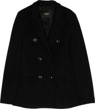Seventy Zwarte Stijlvolle Jassen voor Mannen - Dames - Blazers - Zwart - XL - Jassen