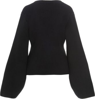 Khaite Womens Black Cashmere Cardigan Clothing