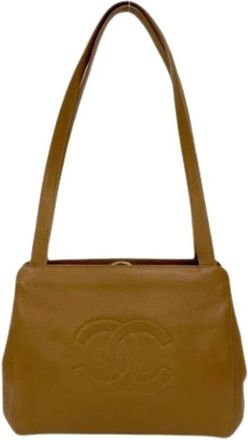 Chanel Pre-owned Shoulder Bags, female, Beige, Size: ONE SIZE Pre-owned Vintage Shoulder Bag