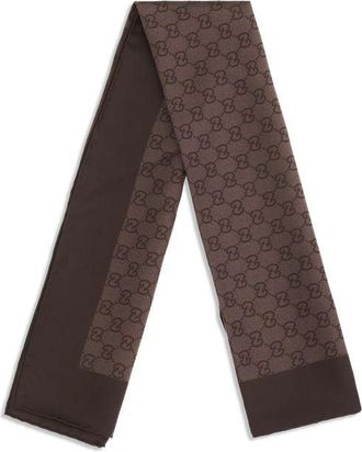 Gucci Womens Brown Silk Foulard Accessory