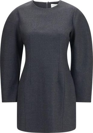 P.A.R.O.S.H. Gray Wool Oves Aries Casual Womens Dress