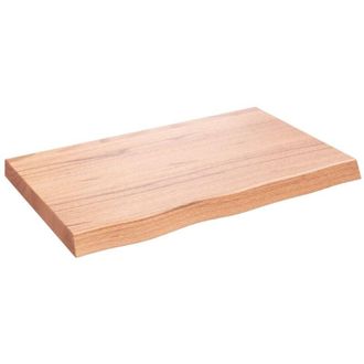 vidaXL Bathroom Countertop Light Brown 80x50x(2-6) cm Treated Solid Wood vidaXL