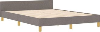 vidaXL Bed Frame - Taupe - 160x200 cm Fabric vidaXL