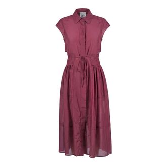 Semicouture Shirt Dresses, female, Red, Size: 2XL Celia Shirt Dress