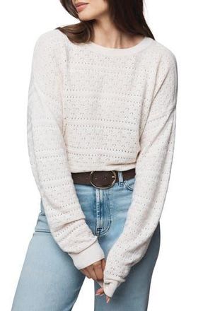 Splendid Georgie Oversize Pointelle Sweater in Pale Oak Heather at Nordstrom Rack, Size X-Large