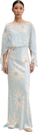 Never Fully Dressed Maxi Jurk - Dames - Avondkleed - Blauw - XL - Kleedjes