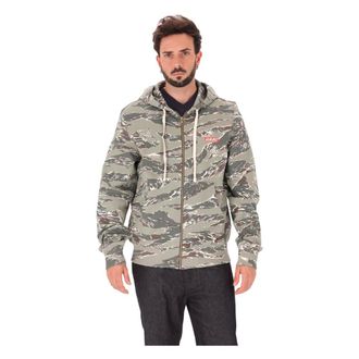 Diesel Felpa con zip mimetica - - Sweatshirts & Hoodies - Uomo - Verde - XL