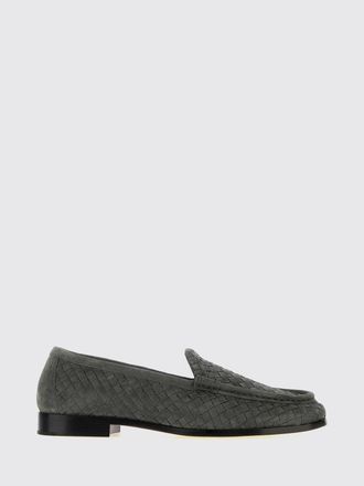 Bottega Veneta Silenzio Suede Loafers with Intrecciato Weave by