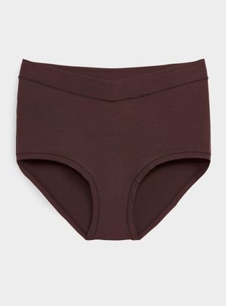 Miiyu Womens Stretchy V high-waist classic Hipster Panties TENCEL TM modal