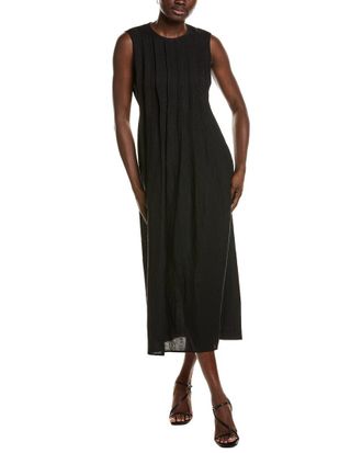 Emerson Fry Plait Linen-Blend Maxi Dress