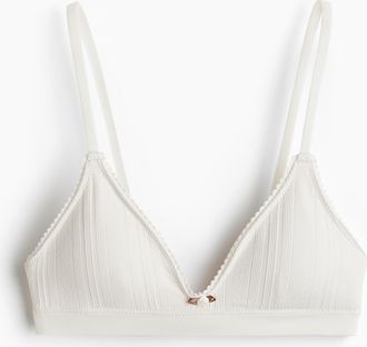 H&M Gepolsterter Soft-BH Seamless - Weiss