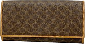 Celine Brown Pvc Long Wallet (Bi-Fold) (Pre-Owned)