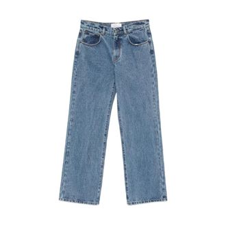 Giuseppe Di Morabito Jeans, Dames, Blauw, W26, Katoen, Blauwe Katoenen Straight Leg Jeans
