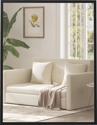 OEM Espejo De Ba&ntilde;o 70x90 Cm Espejo De Pared Decorativo Para Sal&oacute;n Entrada Pasillo Horizontal O Vertical Negro