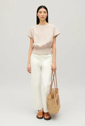 Claudie Pierlot Top ajour&eacute; fronc&eacute;