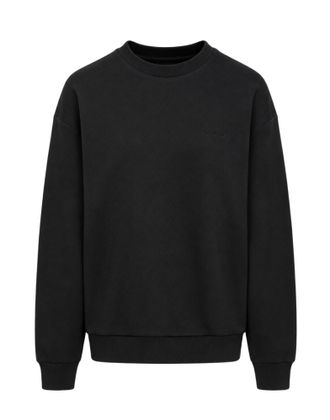 Woolrich Black Interlock Logo Crewneck Sweatshirt