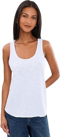 Mod-o-doc Curve Hem Scoop Neck Tank Top Womens Clothing White : LG (US 12-14), Cotton