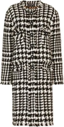 Dolce & Gabbana Eenvoudige Knoopjas - Dames - Mantel - Zwart - S - Katoen - Jassen