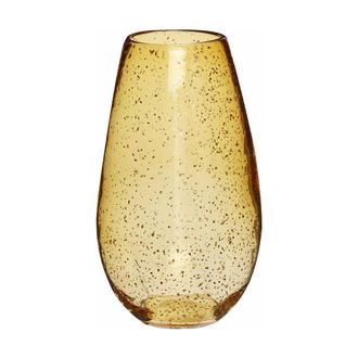 H&uuml;bsch Jarr&oacute;n Glow Amber De Vidrio &Aacute;mbar 29 Cm