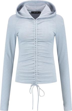 Daily Paper Clothing Monogram Fitted Hoodie - Dames - Hoodies - Blauw - L - Polyester - Hoodies & sweatvesten