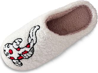 Generic Womens Slippers Couples Winter Fashion Printed Cozy Clogs Comfortable Warm for Home Design for Couples Ladies Cozy Slippers(White, 4.5)