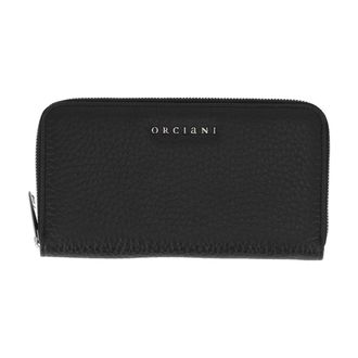 Orciani Portafoglio Zip Around Soft - Dames - Portefeuilles - Zwart - ONE Size - Leer - Accessoires