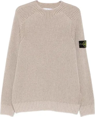 Stone Island Ribbed-knit Logo-patch Sweater
