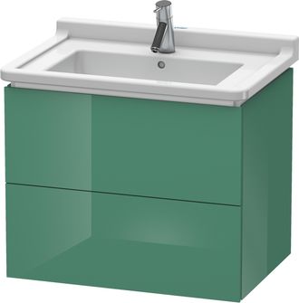 Duravit Duravit L-cube Mueble De Pared, 2 Cajones, 670mm, Para Starck 3, Color: Jade Laca Alto Brillo - Lc626400303